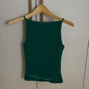 Green Sleeveless Women's Top